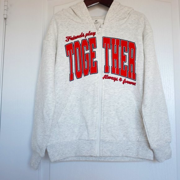 COPY - H&M Boy oatmeal fleece zipped hoodie - Picture 1 of 6